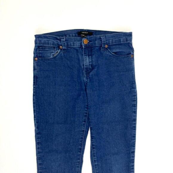 Forever 21 Skinny Women's size 26 Dark Wash Blue Denim Jeans - Picture 2 of 5